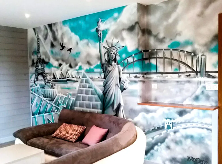 Graffiti & Décoration intérieure / extérieure, Trompe-l'œil, Fresques et Ateliers peintures
