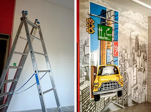 Graffiti & Décoration intérieure / extérieure, Trompe-l'œil, Fresques et Ateliers peintures