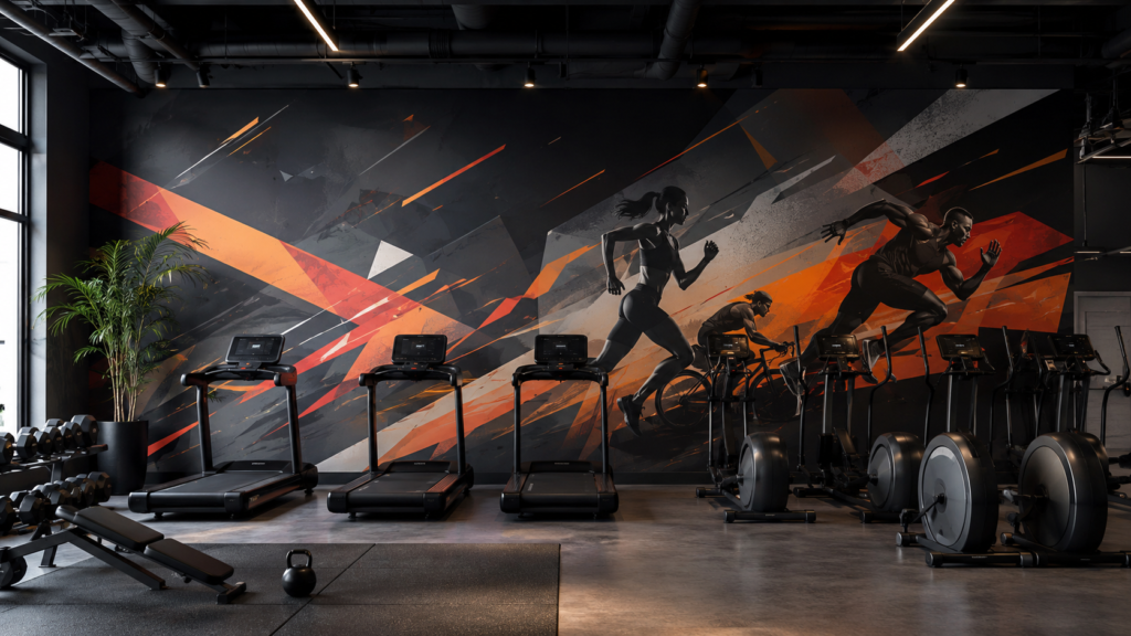 fresque murale salle de sport besançon