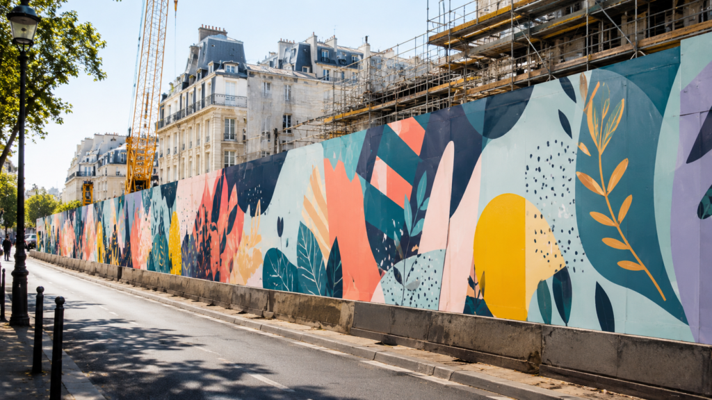 fresque palissade chantier