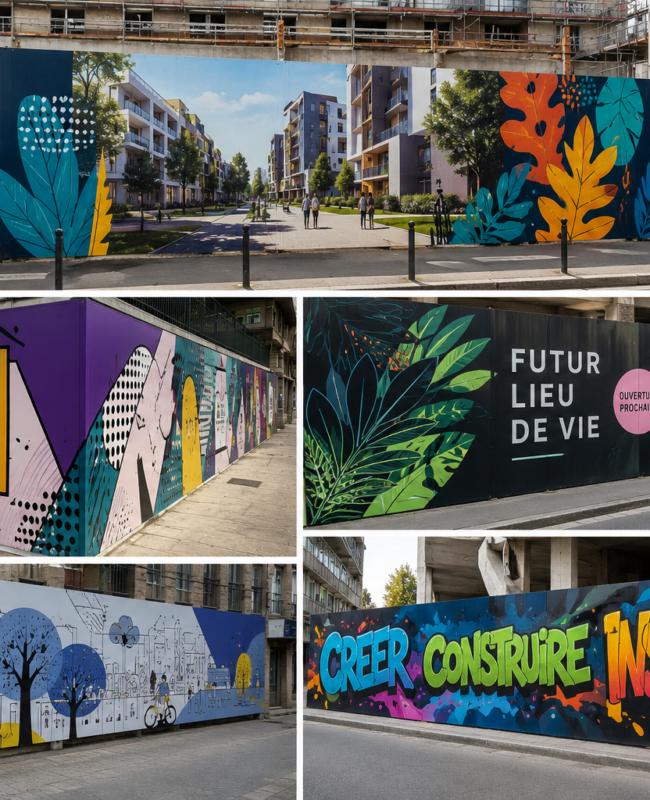 fresque palissade chantier