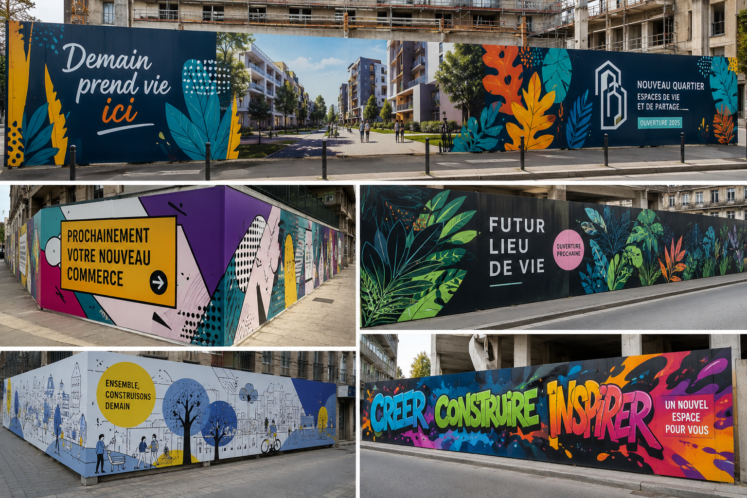 fresque palissade chantier