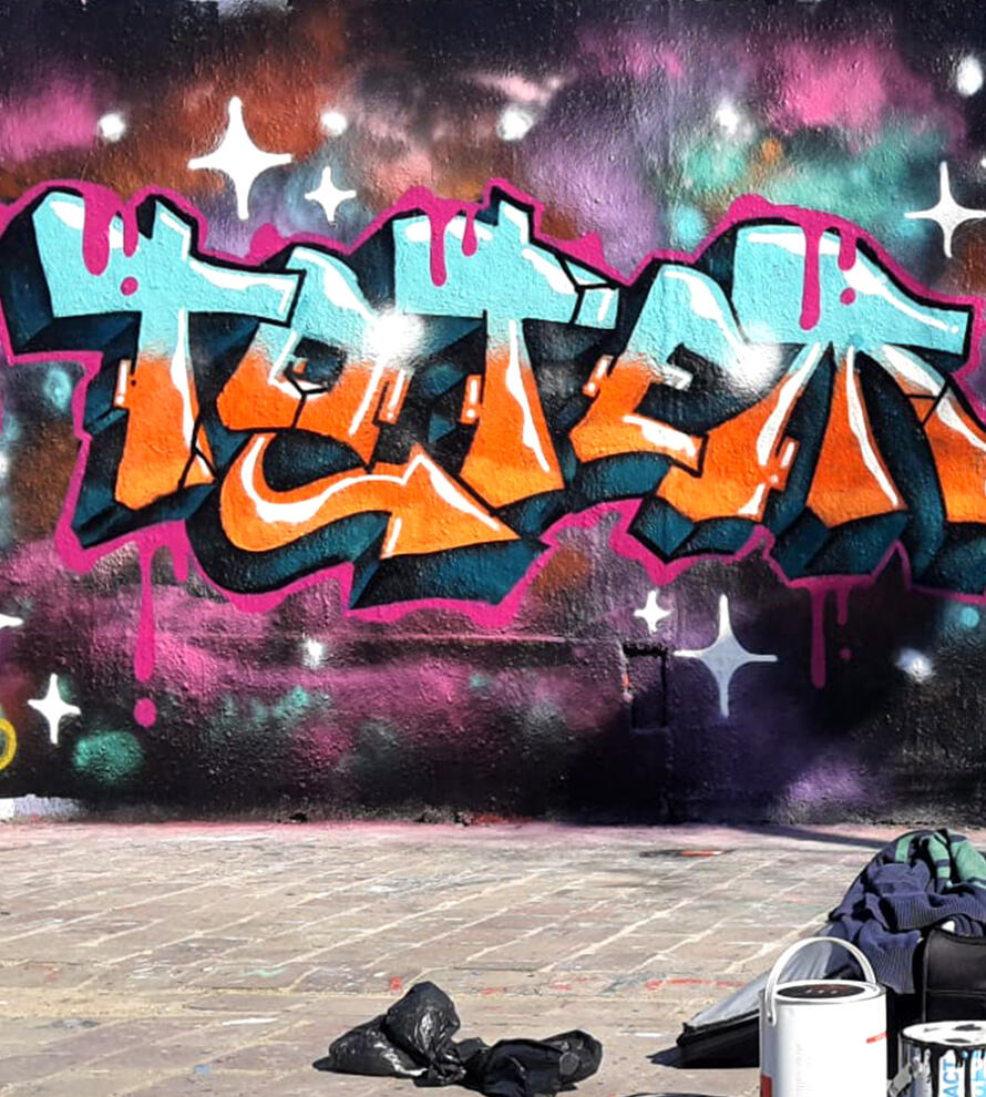 Atelier d'initiation au graffiti street-art à Paris - cours privé avec Totem