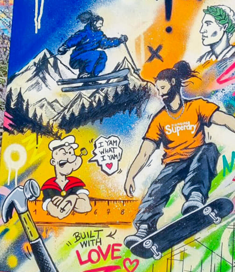 Tableau graffiti street-art personnalisé – cadeaux pour un anniversaire