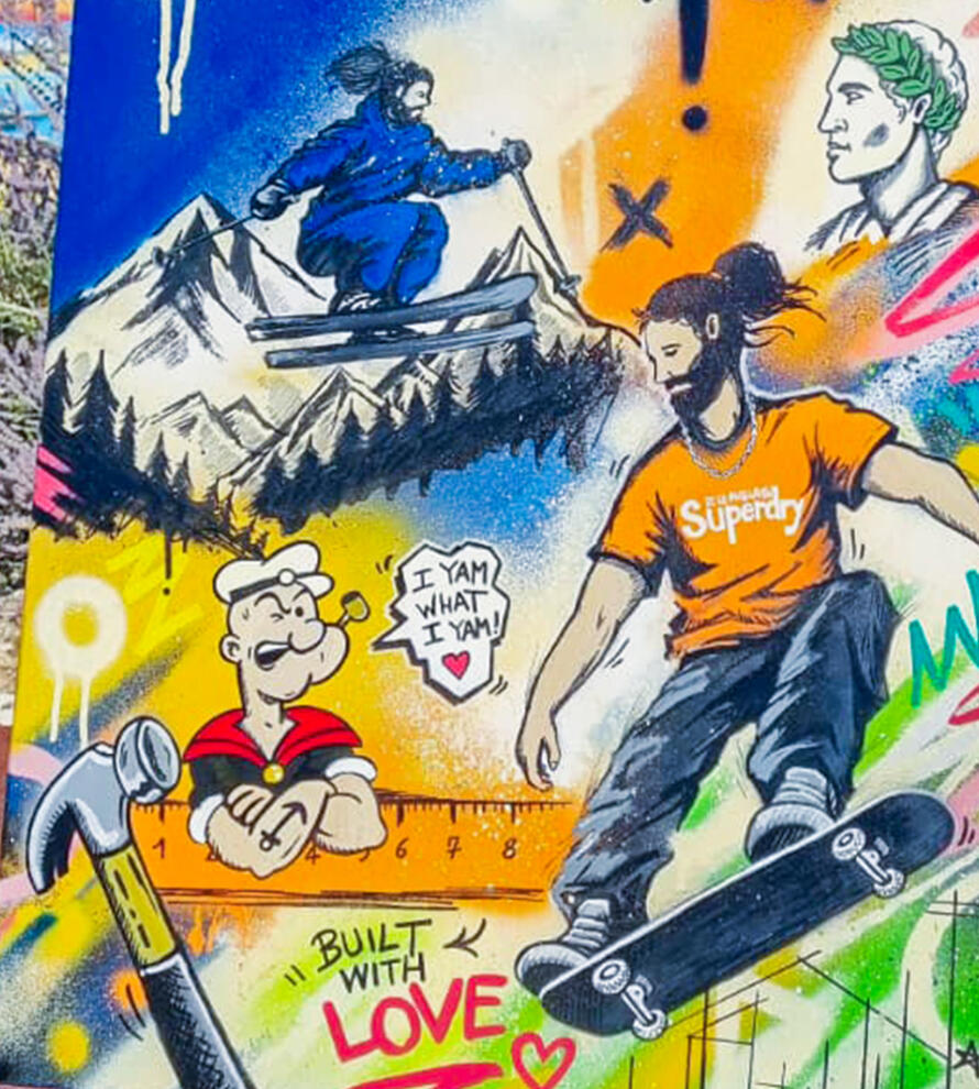 Tableau graffiti street-art personnalisé – cadeaux pour un anniversaire