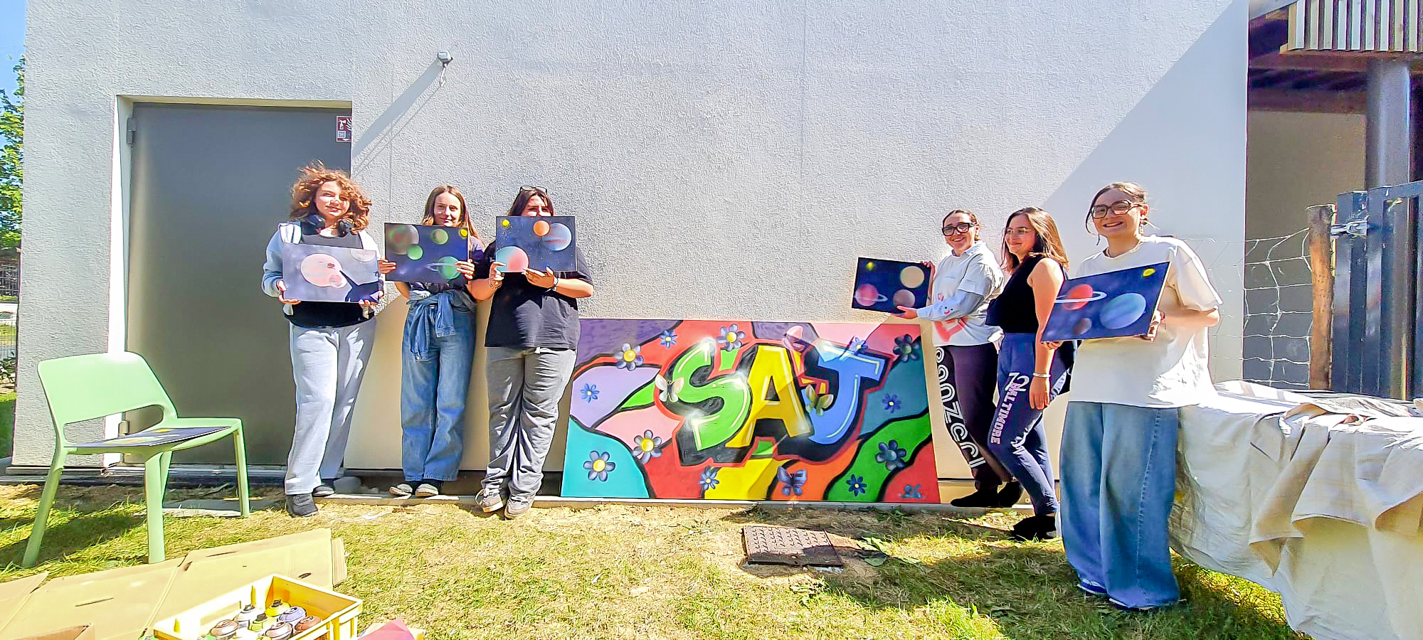 Atelier graff : street-art enseigne et space-painting au SAJ de Fontenay le comte