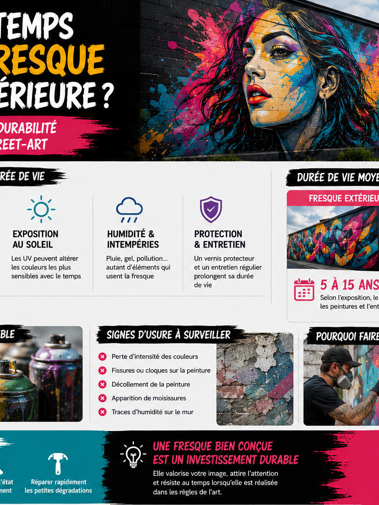 durée fresque graffiti extérieure
