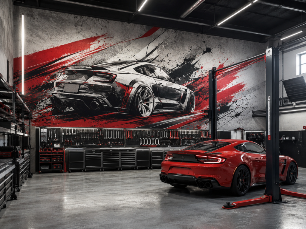 fresque concession automobile