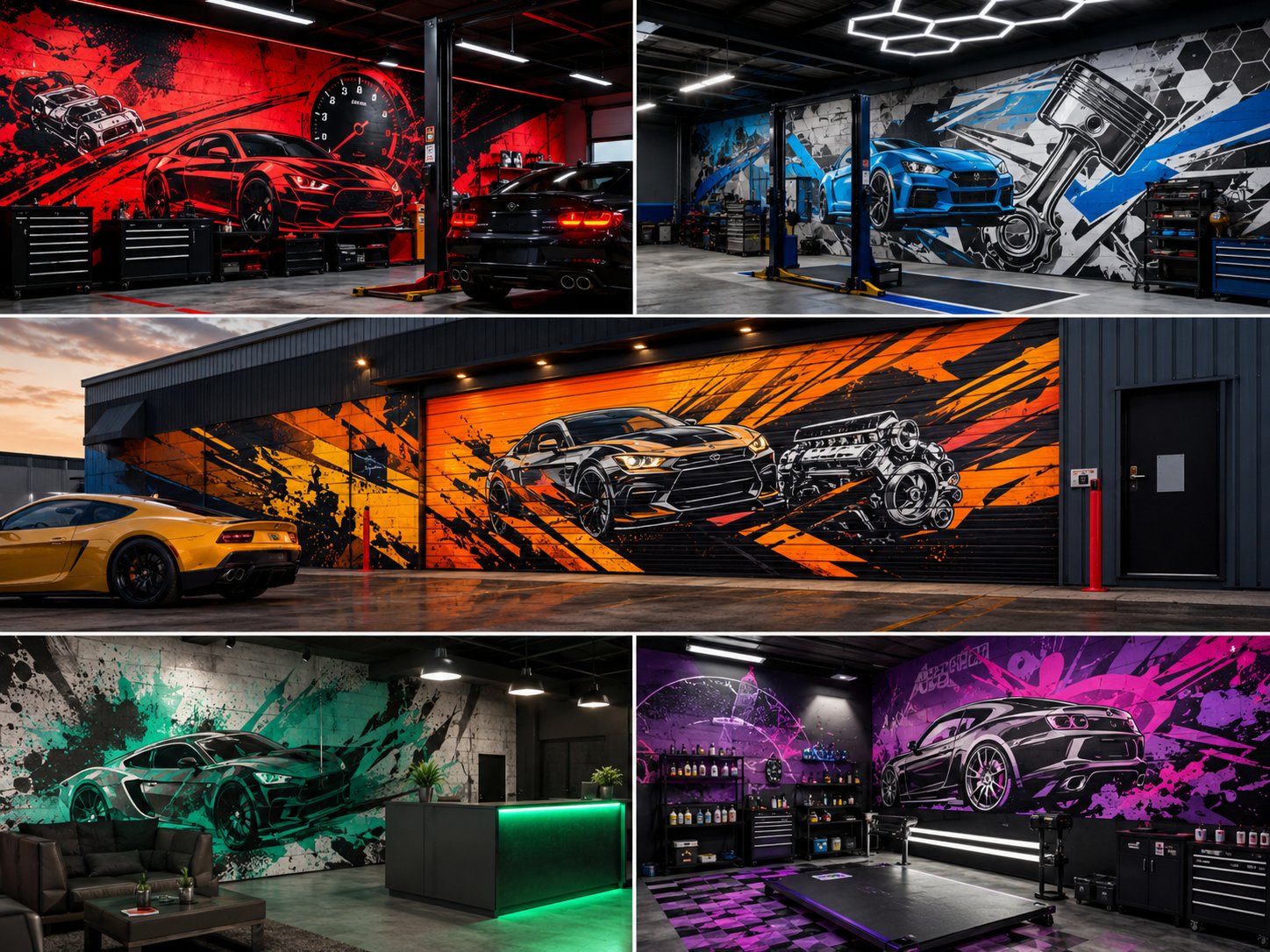 street-art garage automobile